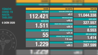 Türkiye'de son 24 saatte 55 hasta vefat etti, 1229 hasta ise iyileşti 2