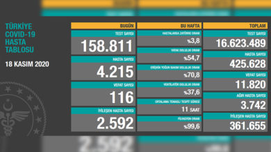 Türkiye'de son 24 saatte 116 hasta vefat etti, 2 bin 592 hasta ise iyileşti 1
