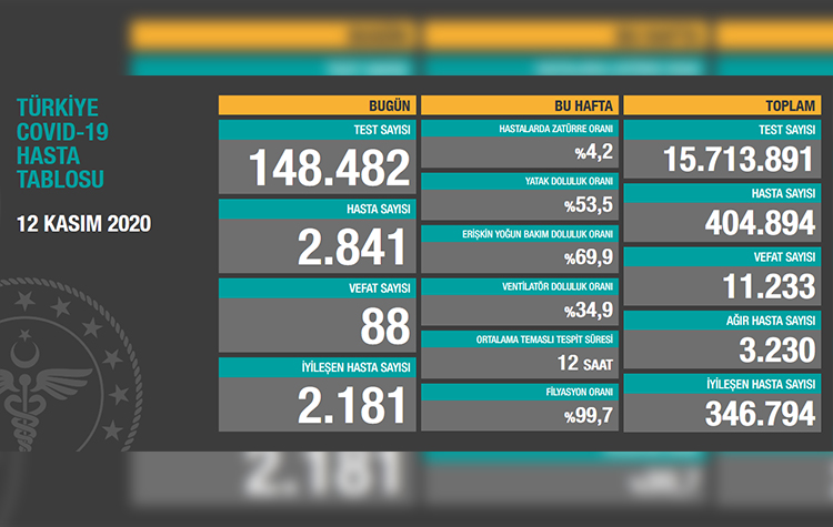 Türkiye'de son 24 saatte 88 hasta vefat etti, 2 bin 181 hasta ise iyileşti 6