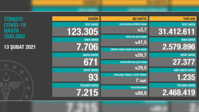 Türkiye’de son 24 saatte 93 hasta vefat etti, 7 bin 215 hasta ise iyileşti 1